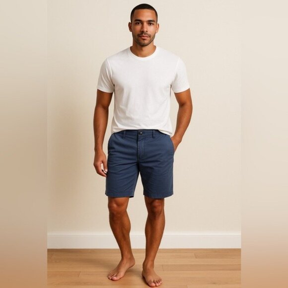 Faherty Island Life Shorts Men’s 32 Navy Blue 9” Inseam Casual Summer Classic - Picture 1 of 12